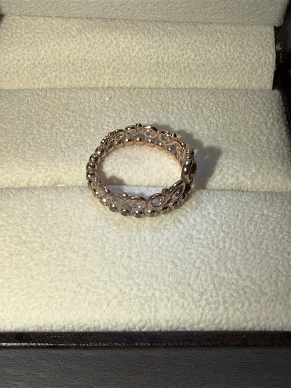Pandora Princess Tiara Crown Ring in Rose Gold, Brand Size 5.25